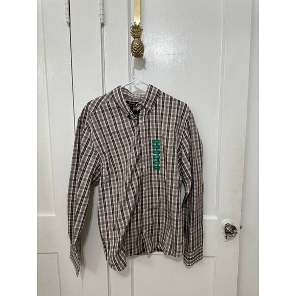 Haggar men’s size large plaid shirt new with tags - Picture 1 of 9